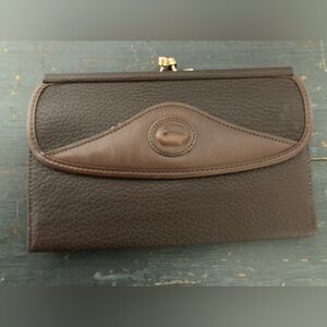 Vintage Dooney & Bourke Rich Brown Leather Wallet
